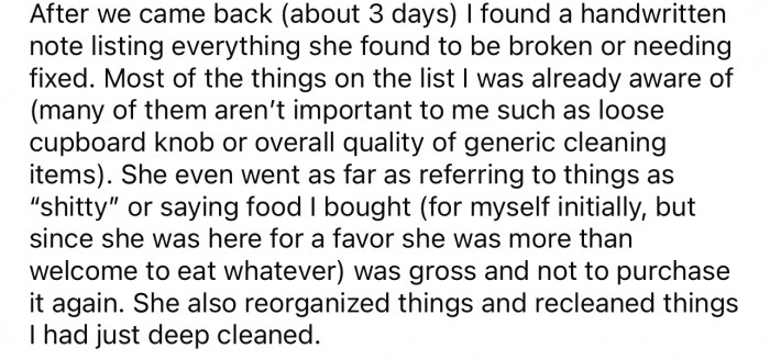 She explains the situation with her MIL watching the dogs and also what she came back to from her trip.