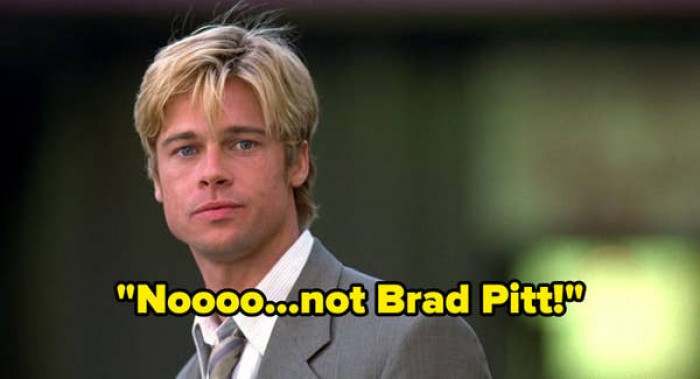 16. In Meet Joe Black, after Brad Pitt's character is hit by a car: