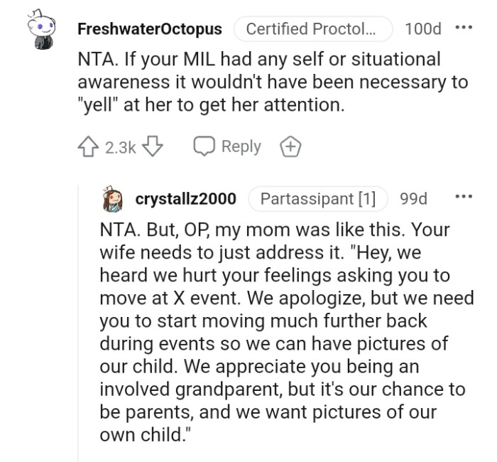 It wouldn't have been necessary to tell her that