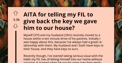 Redditor Called Out By Husband For Telling Father-In-Law To Stop Barging In Uninvited