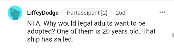 That ship has sailed a long time ago