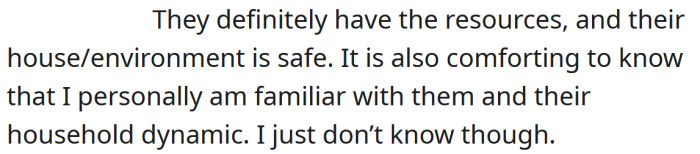 However, the OP is unsure.