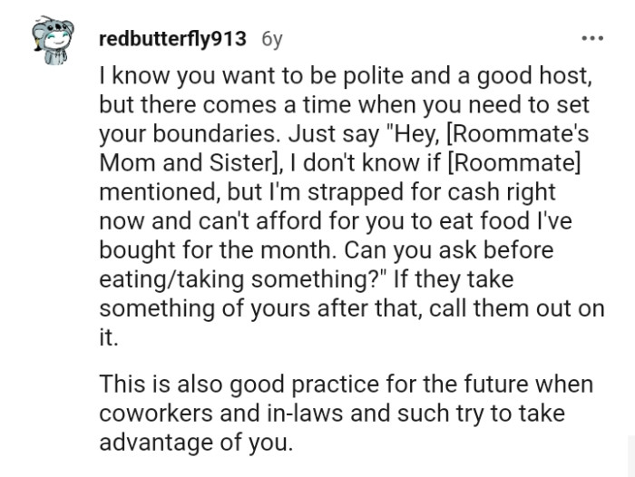 Can you ask before eating or taking something?