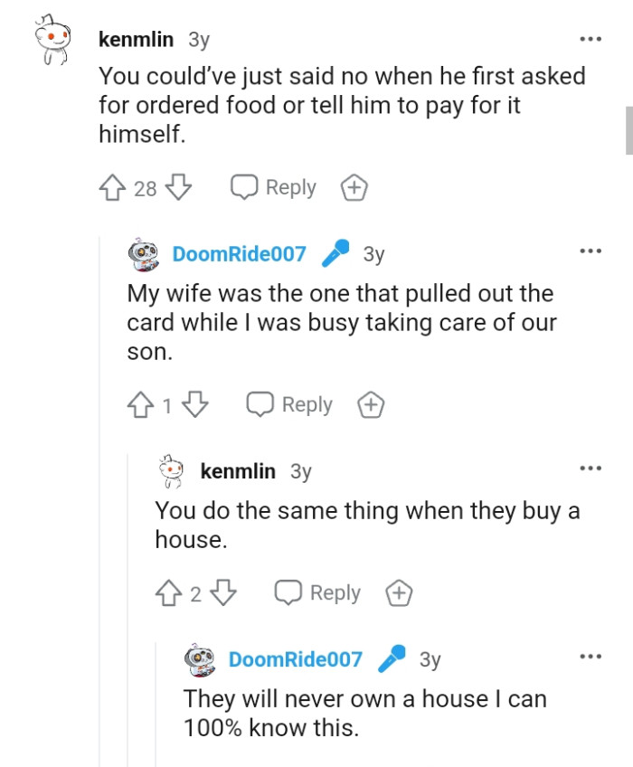 The OP could have said no from the very start