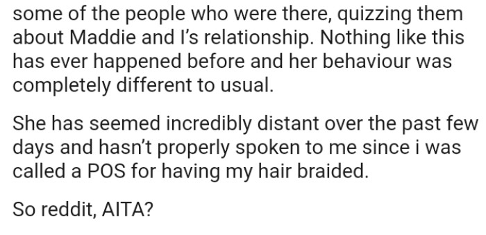 The OP's wife has seemed incredibly distant over the past few days