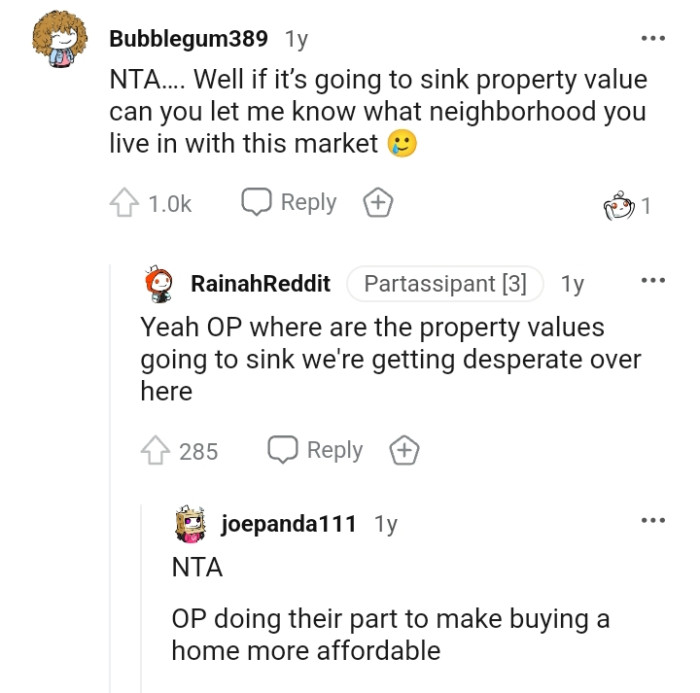 And the comments from other Redditors roll in...