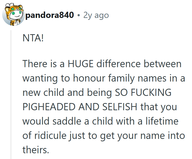 There’s a fine line between “family legacy” and straight-up vanity — and this drew it in all caps.