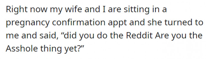 He and his wife both wrote the post so that they could read the insights of strangers on the Internet.