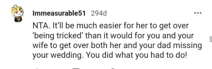 The OP did what he had to do