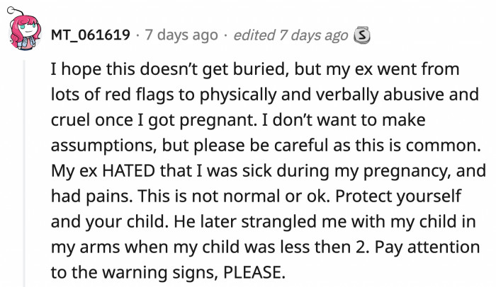 Pay attention to the red flags, OP