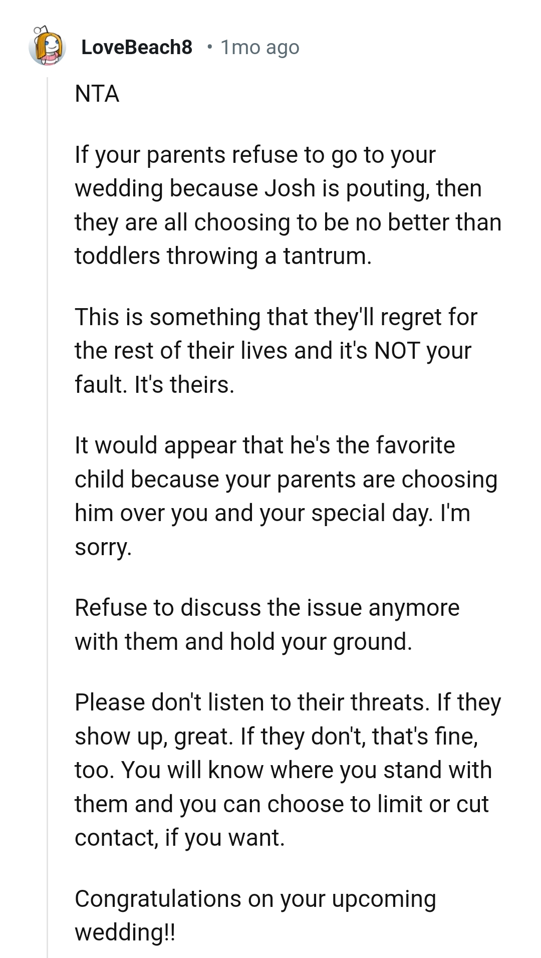 Josh is just pouting