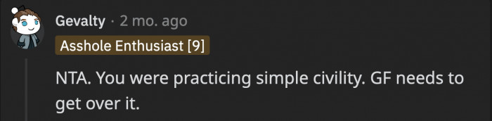 It’s about being civil, something separated should be at most.