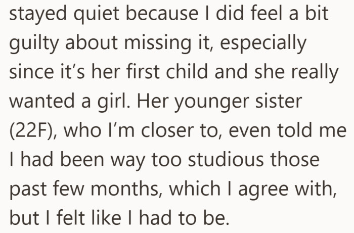 The situation left her with mixed feelings. She knew she had been distant, but she believed the effort was necessary.