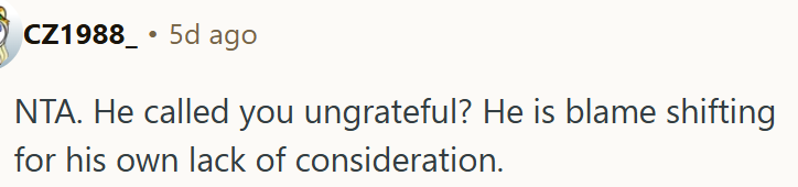 He’s avoiding accountability by pinning the blame on someone else.