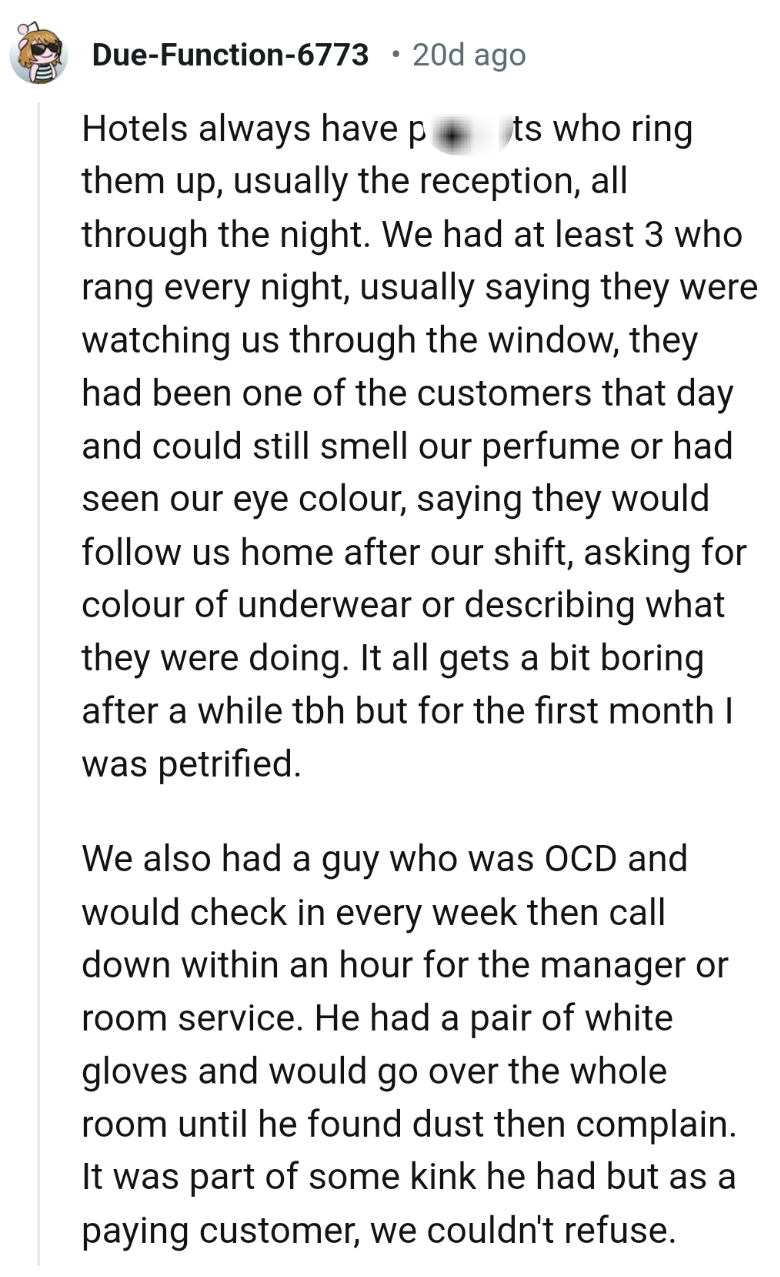 13. People who ring up the hotel