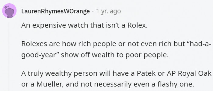 27. They choose items their children can inherit