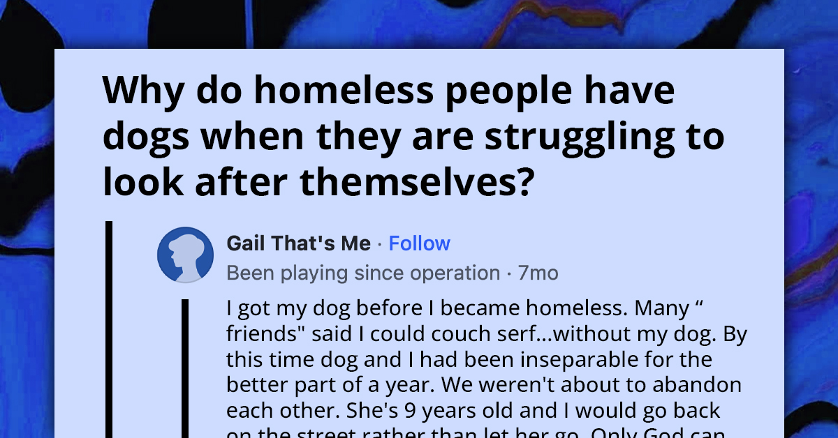 People Share Reasons Homeless Individuals Still Cling To Their Dogs, Even With No Roof Over Their Heads