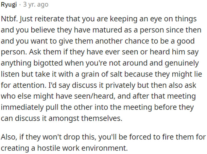 OP should convey to their colleagues that the individual has shown growth and should be given a second opportunity to improve.