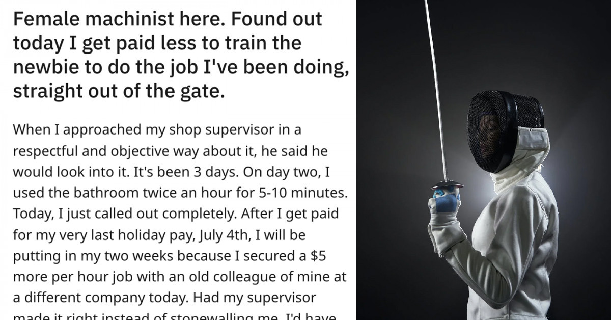 Female Machinist Is Seething After Learning That Her Trainee Gets Paid More Than Her, Fellow Machinists Relate