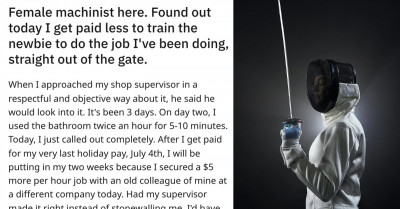 Female Machinist Is Seething After Learning That Her Trainee Gets Paid More Than Her, Fellow Machinists Relate
