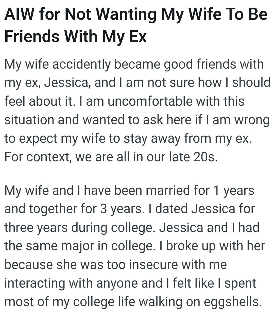 The OP kicks off his story