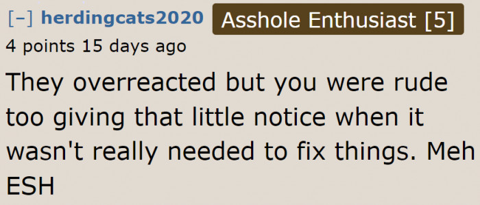 Everyone sucks in the situation.