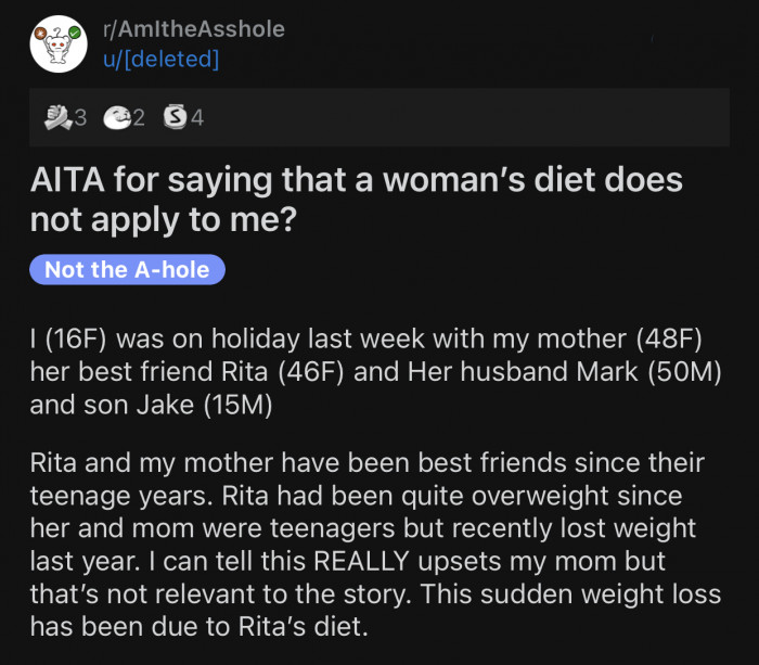 Here's the original Reddit post by a user who later deleted their account: