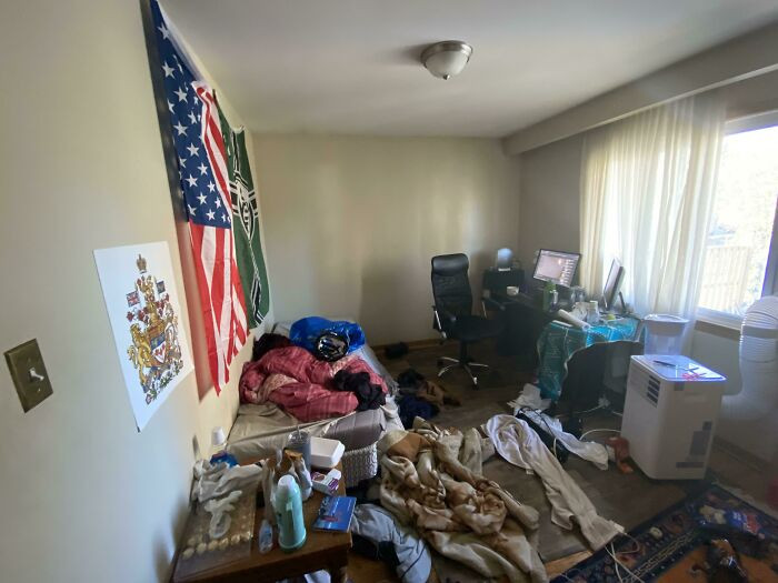 "My Edge Lord 16-Year-Old Cousin’s Room. He’s Running The Air Conditioner When It’s 1 Degree"