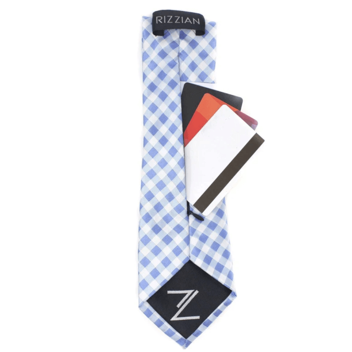 14. Ties with a zipper pocket in the back for cards and cash!!