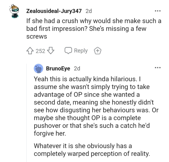 The OP's friend is missing a few screws