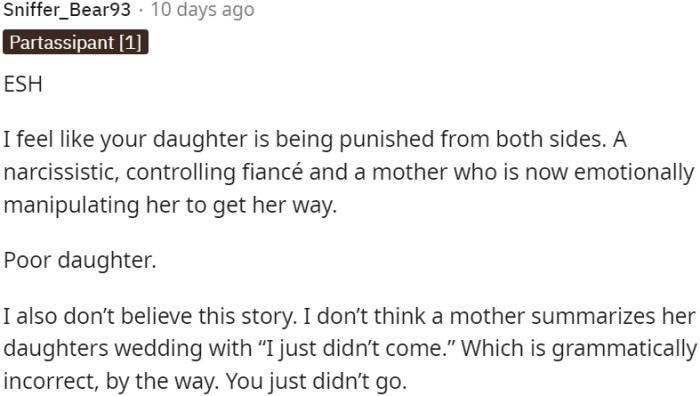 Daughter trapped between controlling fiancé and manipulative mother