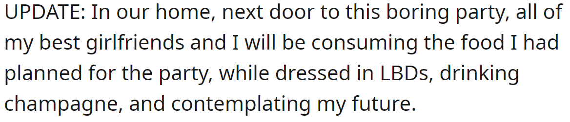 In the end, the OP decided what was best for her to do and let Redditors know.