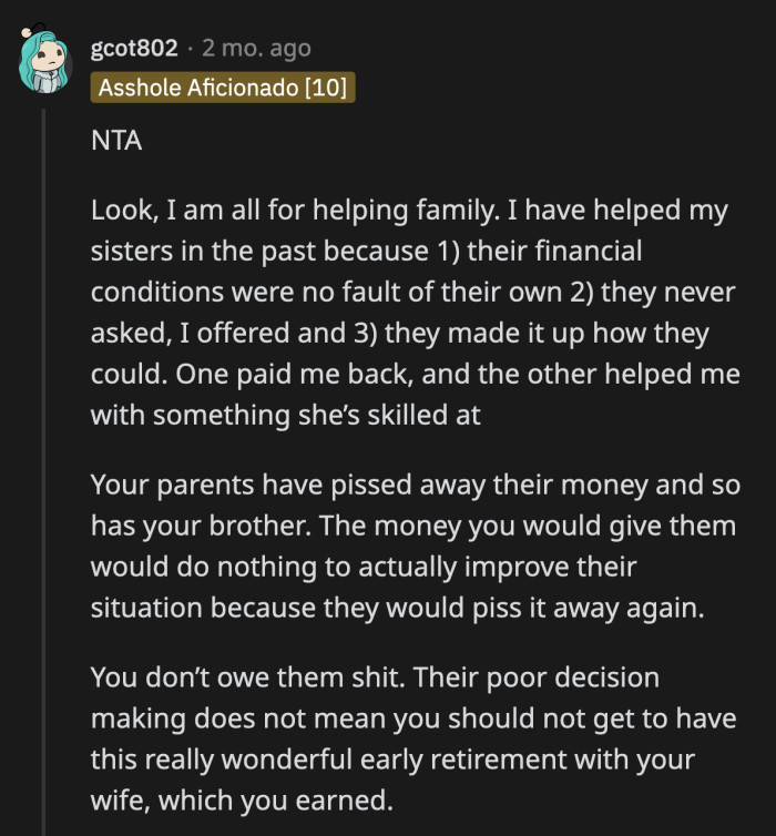 Their fixed income must be budgeted carefully for it to last