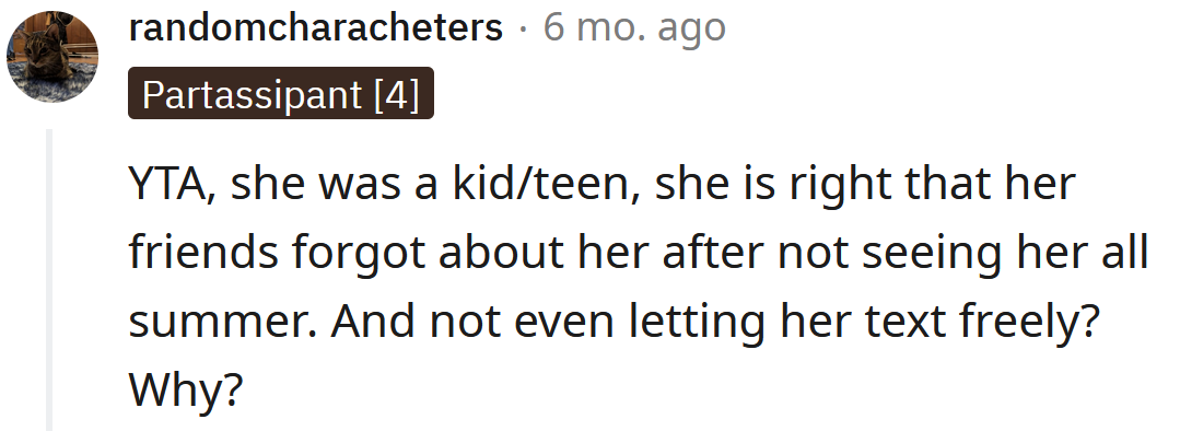 Of course her friends forgot about her!