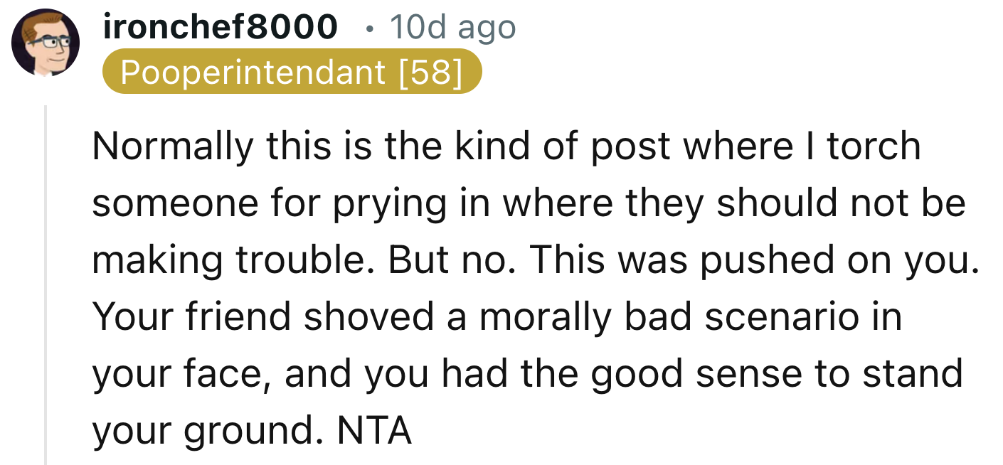 It Was A Great Move For OP To Stand Her Ground