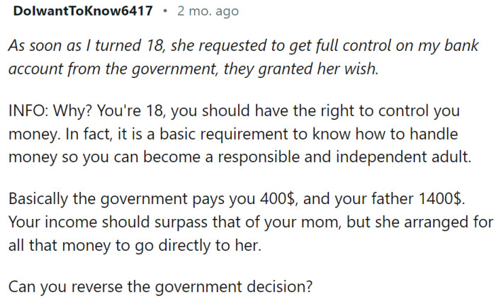 Can OP reverse the decision?