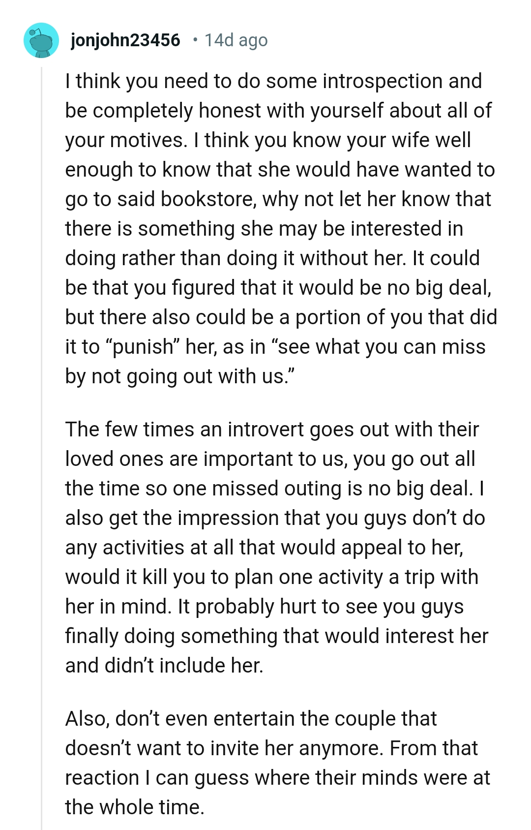 The OP thought it wasn't a big deal