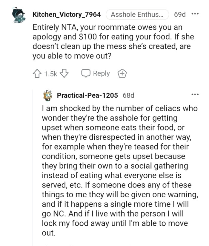 She should clean up the mess she created.