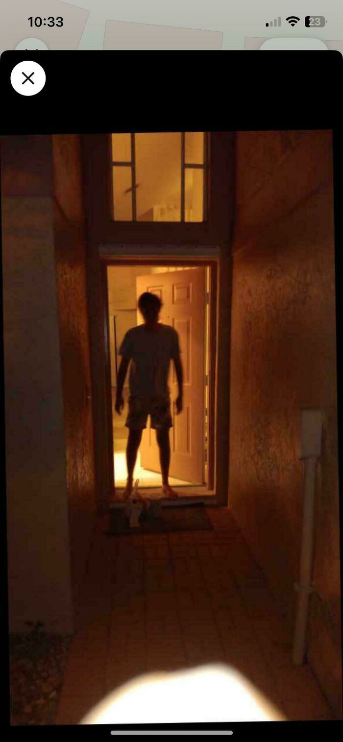 "The Dasher Took A Photo Right As I Opened The Door"