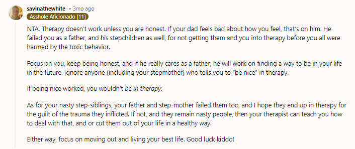 Either way, focus on moving out and living your best life.