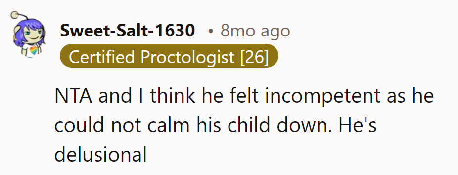 His parenting panic made him see stars. Delusions of dad grandeur, anyone?
