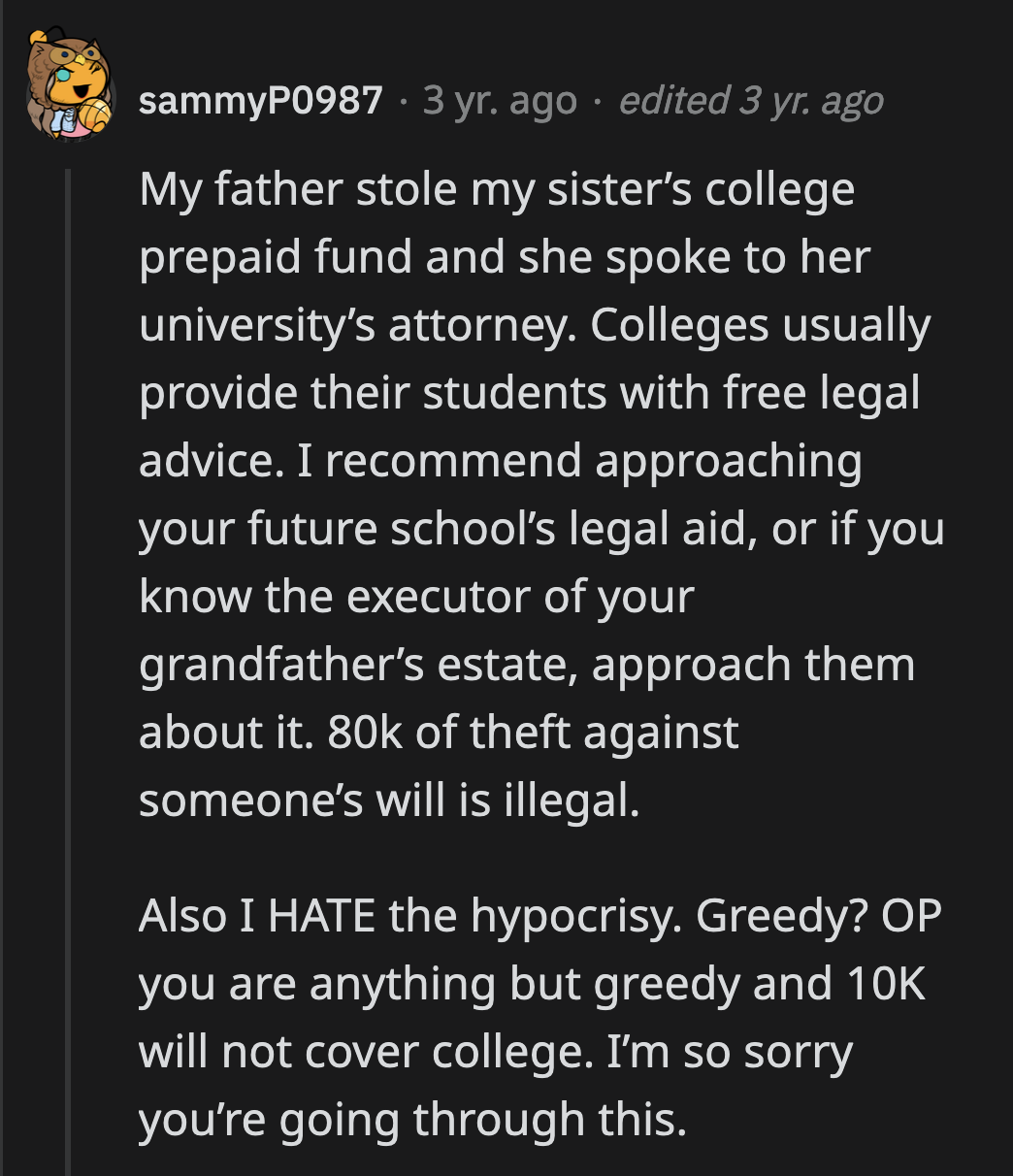 At the very least, OP could talk to her guidance counselor.