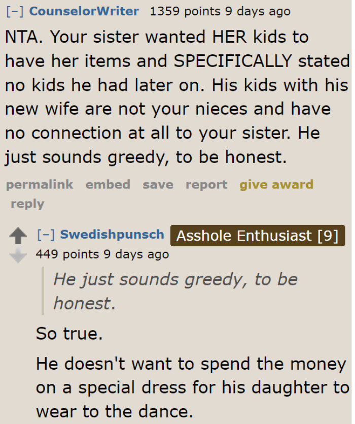 It's clear who's greedy in this situation.