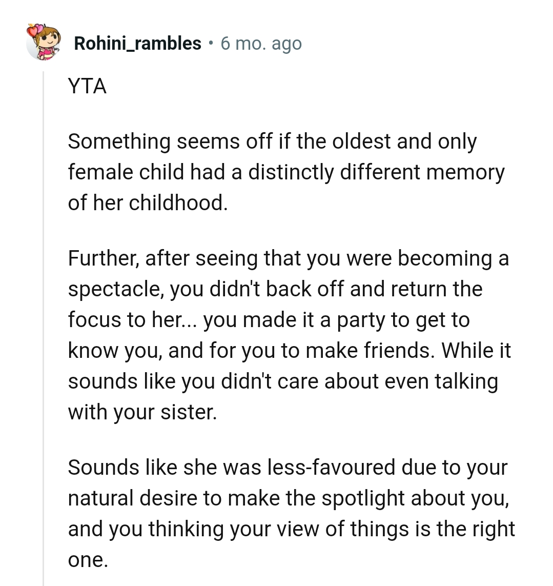 It Sounds Like the OP Was Interested in Talking to Their Sister