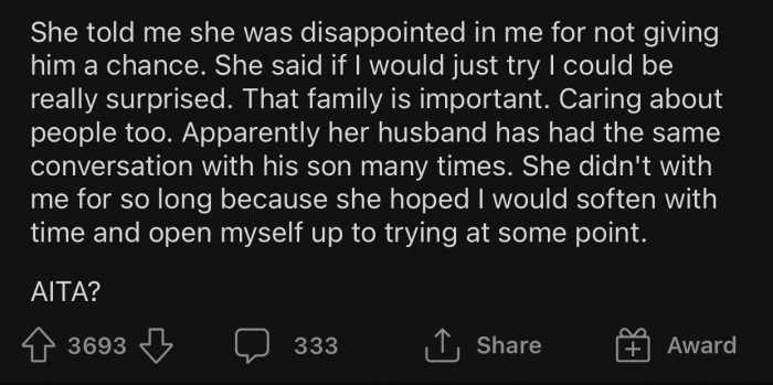 OP was unsure whether they made the right decision and decided to ask the Reddit r/AmItheAhole community.