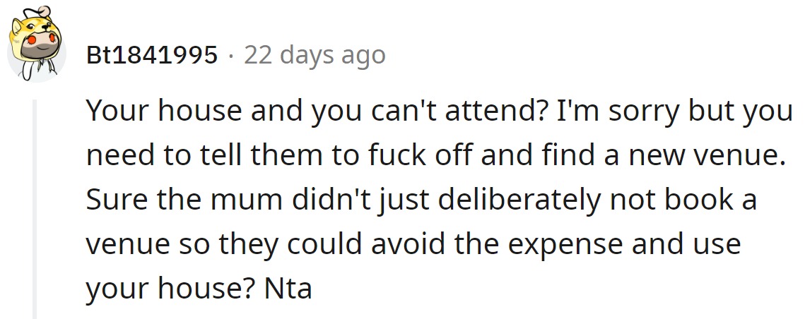 They should find a new venue.