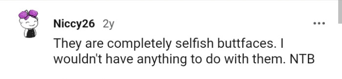 This Redditor wouldn't have anything to do with the girlfriend's family, either