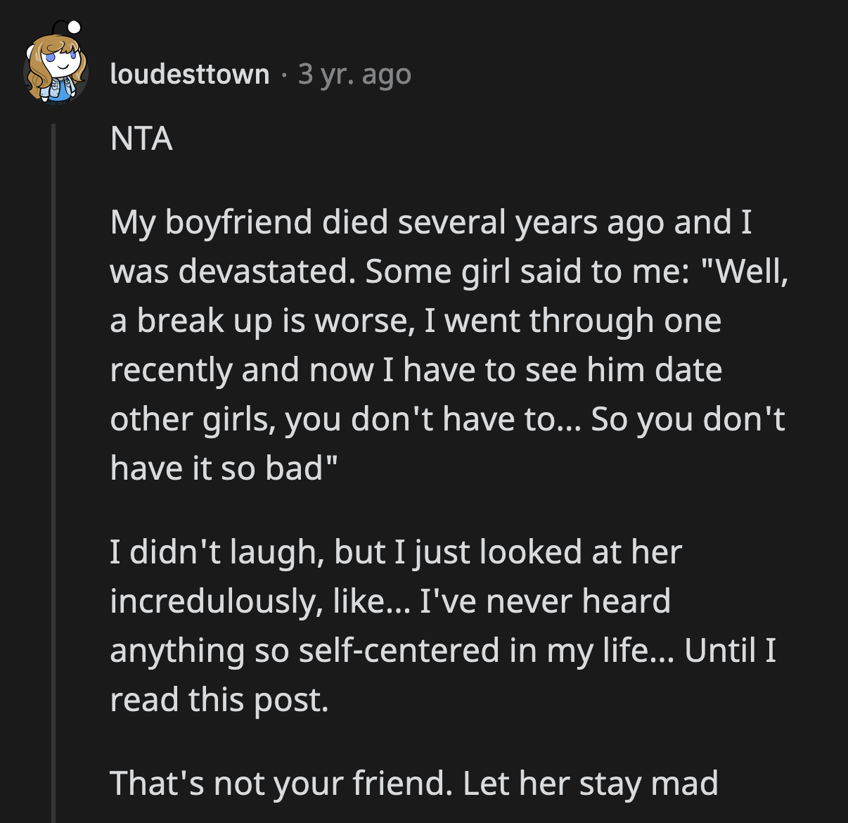 OP will soon realize that her neighbor isn't her friend.