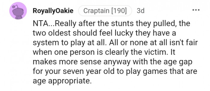 All or none at all isn't fair at all.