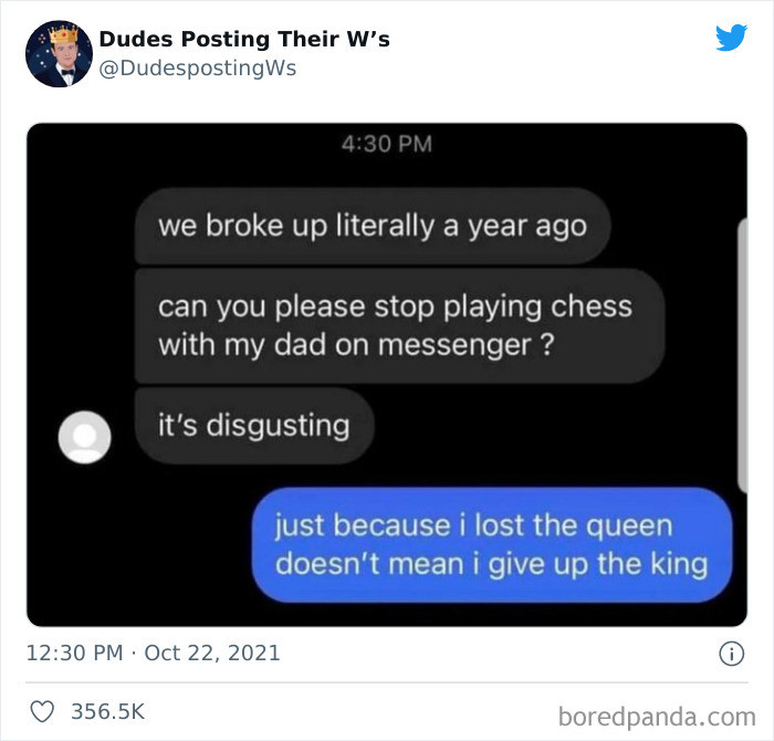 33. I lost the queen, but I'm not giving up the king